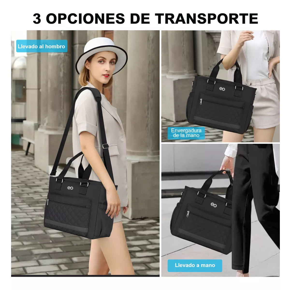 Foto 3 | Language Lonchera Bolsa Termica Gran Capacidad Portátil Fiambrera Eo Safe Imports Esi-18216-1 Negro