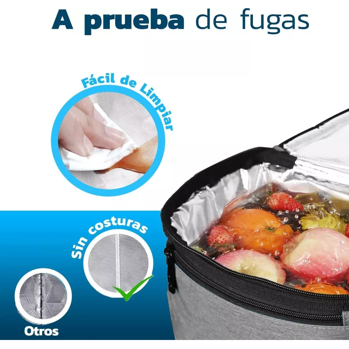 Foto 3 pulgar | Lonchera Térmica Eo Safe Imports Gris