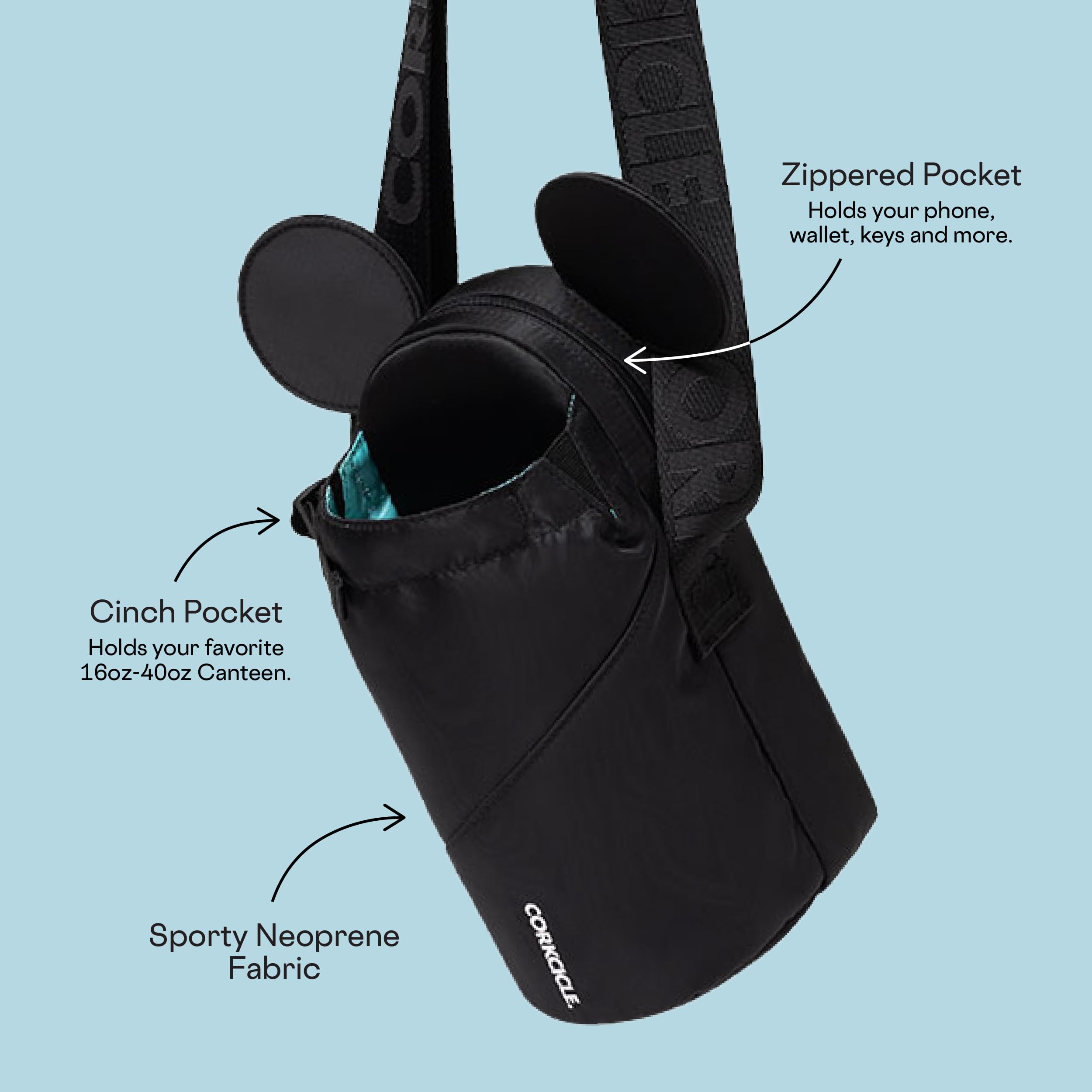 Foto 5 pulgar | Bolsa Bandolera Para Botellas De Agua Corkcicle X Disney Minnie Mickey Mouse - Venta Internacional.