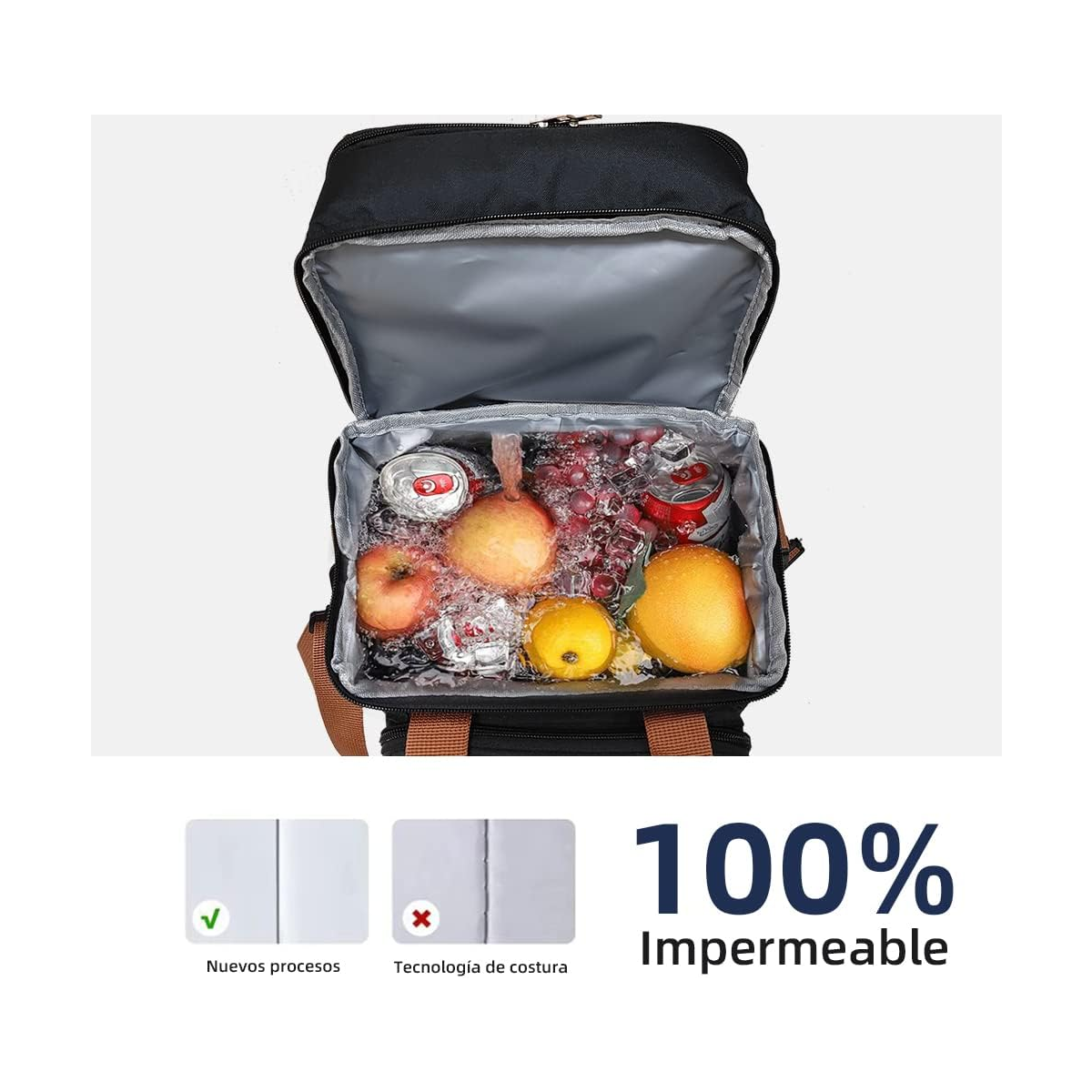 Foto 4 pulgar | Bolsa Lonchera Portátil De Gran Capacidad Eo Safe Imports Esi-14653-1 Azul