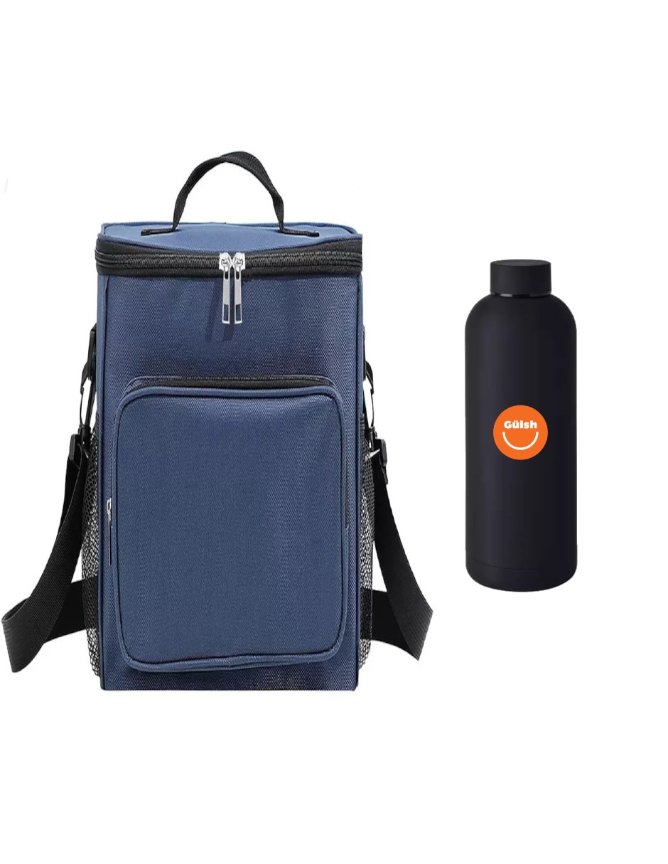 Lonchera Térmica 10l + Termo De Agua Güish