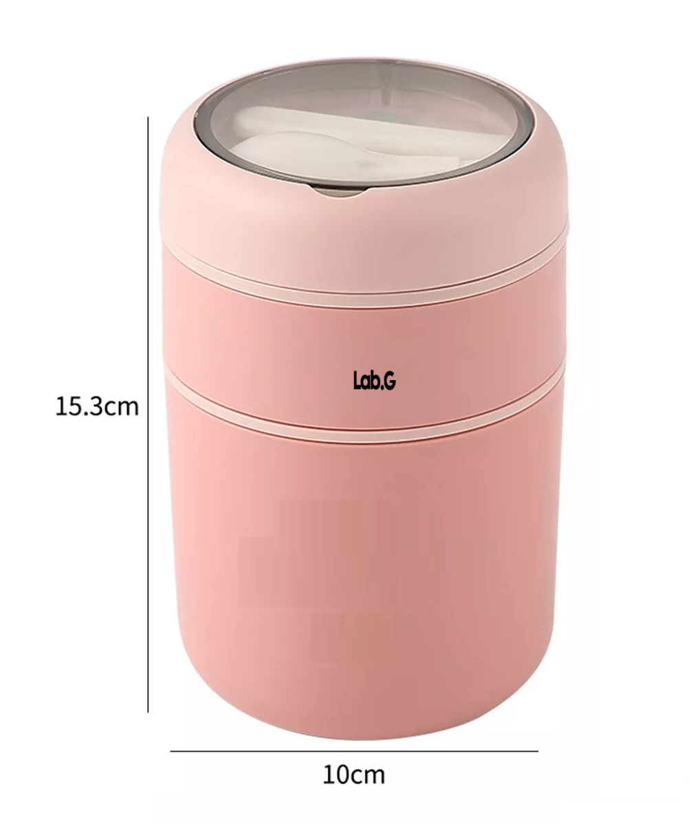 Foto 4 | Fiambrera Aislante Acero Inoxidable 710 Ml Incluye Cuchara Rosa