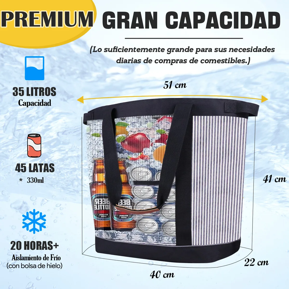 Foto 3 pulgar | Lonchera Para Mujer Bolsa Termica Plegable Eo Safe Imports Esi-21270 Negro
