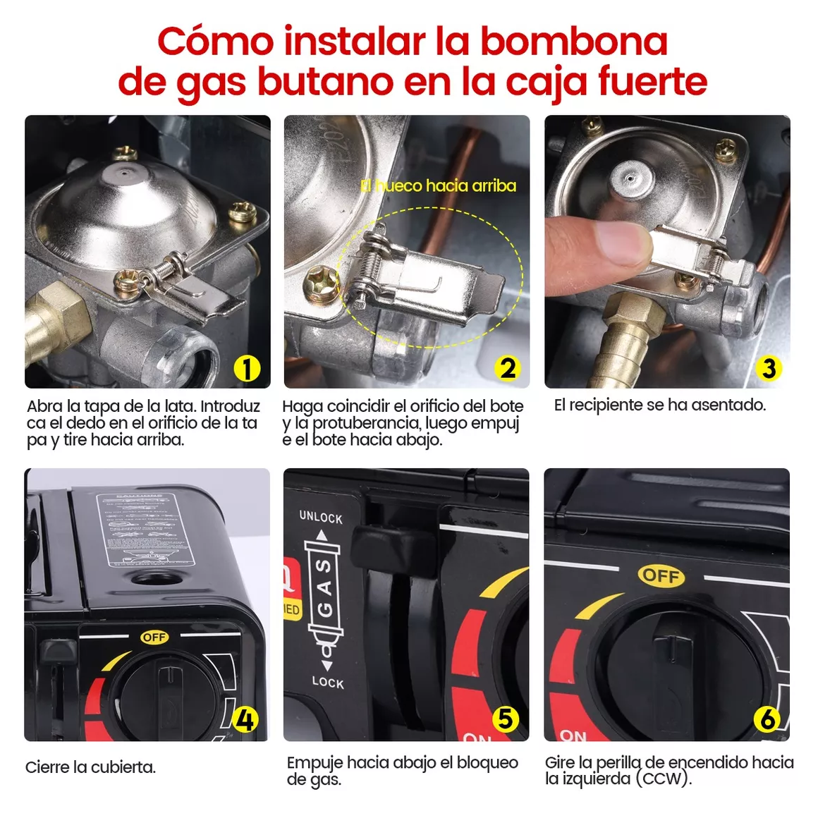 Foto 2 | Estufilla Portátil Encendido Electrónico Para Camping 2 En 1 Negro