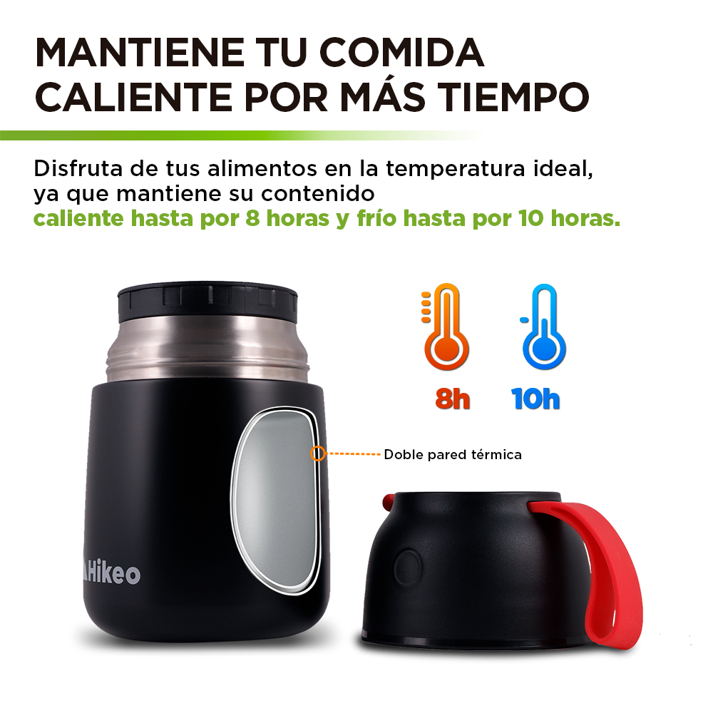 Foto 4 pulgar | Termo para Comida Hikeo de Acero Inoxidable con Cuchara