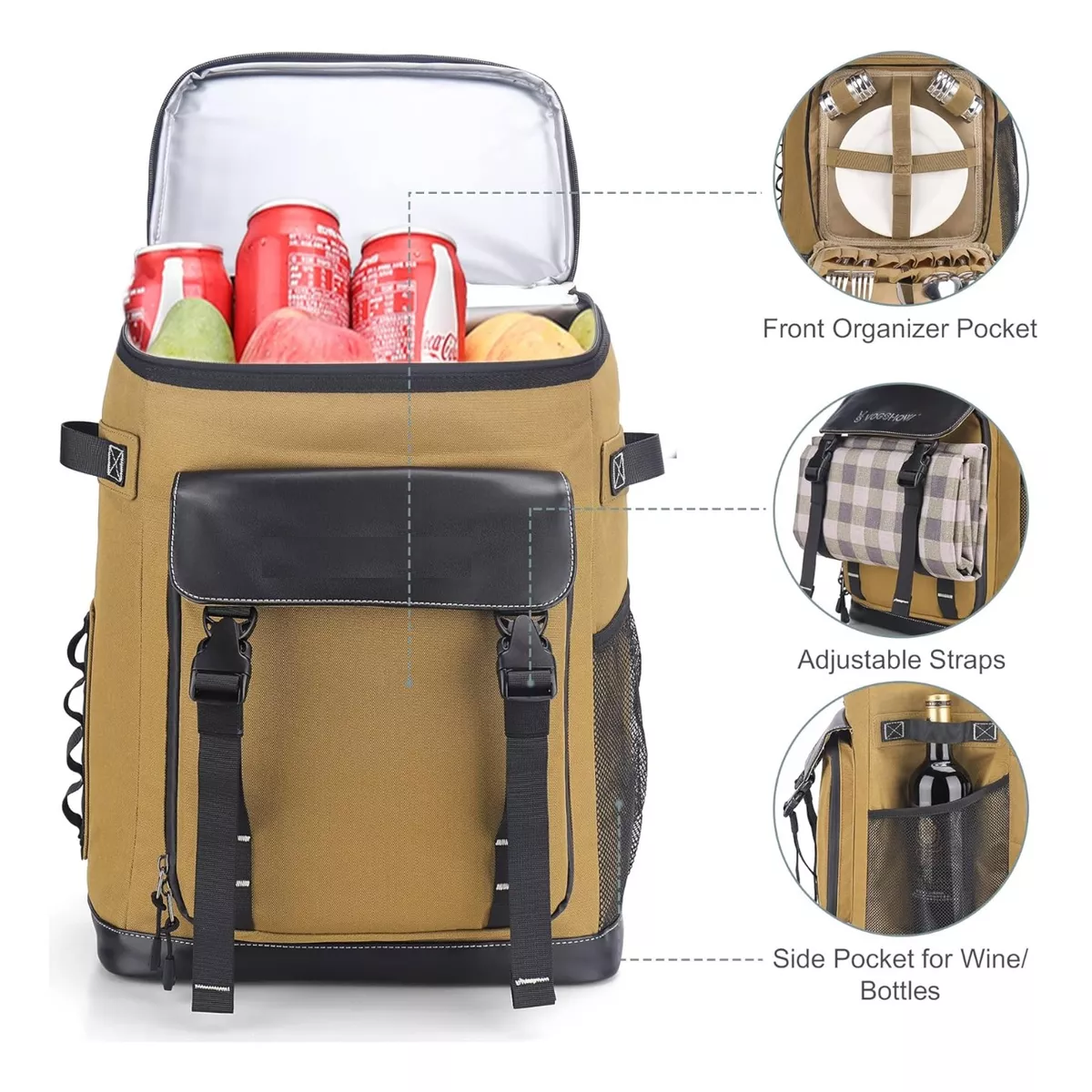 Foto 2 | Mochila Hielera Bolsa Termica Portátil Impermeable De 30l Eo Safe Imports Esi-16890 Multicolor
