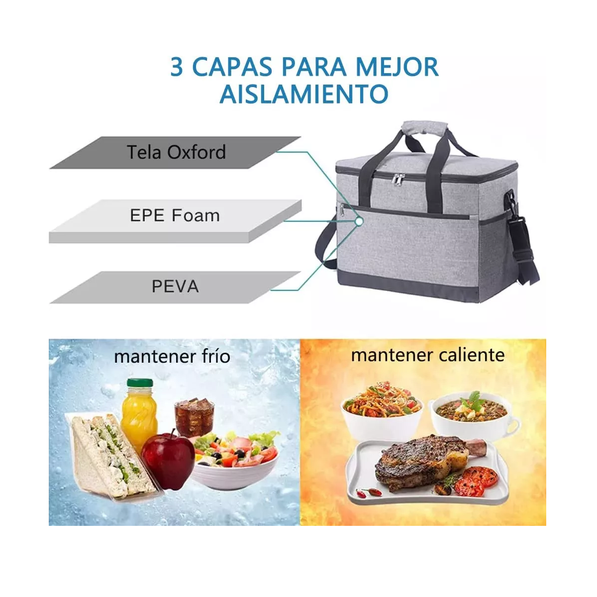 Foto 3 pulgar | 30 L Mochila Hieleras Enfriador Bolsa Impermeable Portátil Eo Safe Imports Esi-16888 Beige