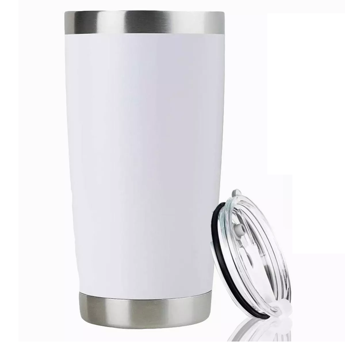 Vasos Térmicos De Acero Inoxidable Para Calor Y Frío Eo Safe Imports Esi-6842 Color Blanco