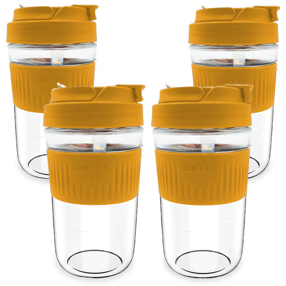 Set De 4 Pz Vasos Shendy Vendy Termo Portátil Antiderrame Multifuncional