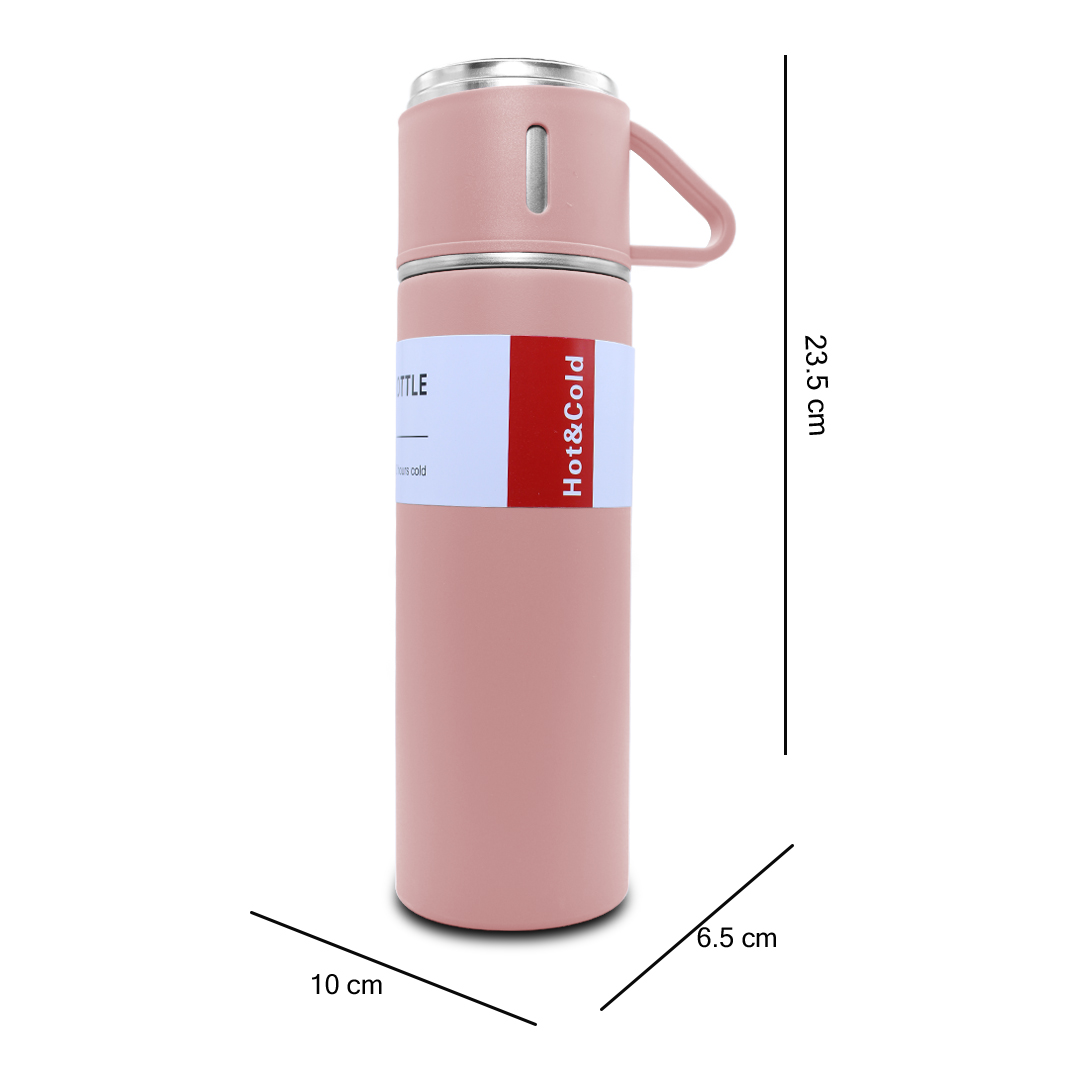 Foto 5 pulgar | Termo Besser Vacuum BT301 Rosa de Acero Inoxidable con 3 Tazas 500 ml