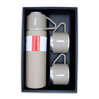 Foto 2 | Termo Besser Vacuum BT301 Marrón de Acero Inoxidable con 3 Tazas 500 ml