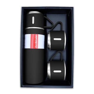 Foto 2 | Termo Besser Vacuum PB-31 Negro de Acero Inoxidable con 3 Tazas 500 ml