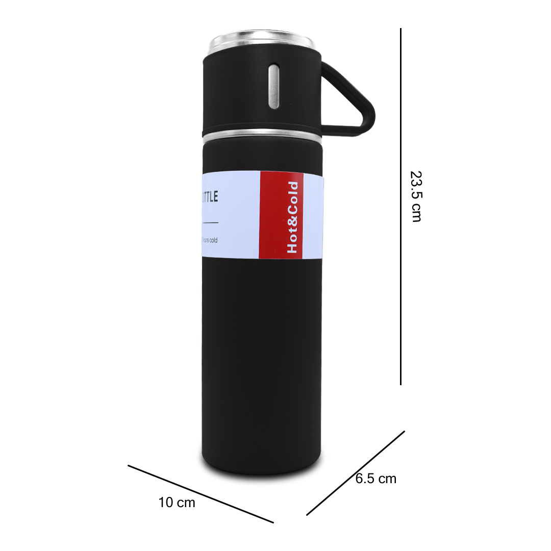 Foto 5 pulgar | Termo Besser Vacuum PB-31 Negro de Acero Inoxidable con 3 Tazas 500 ml
