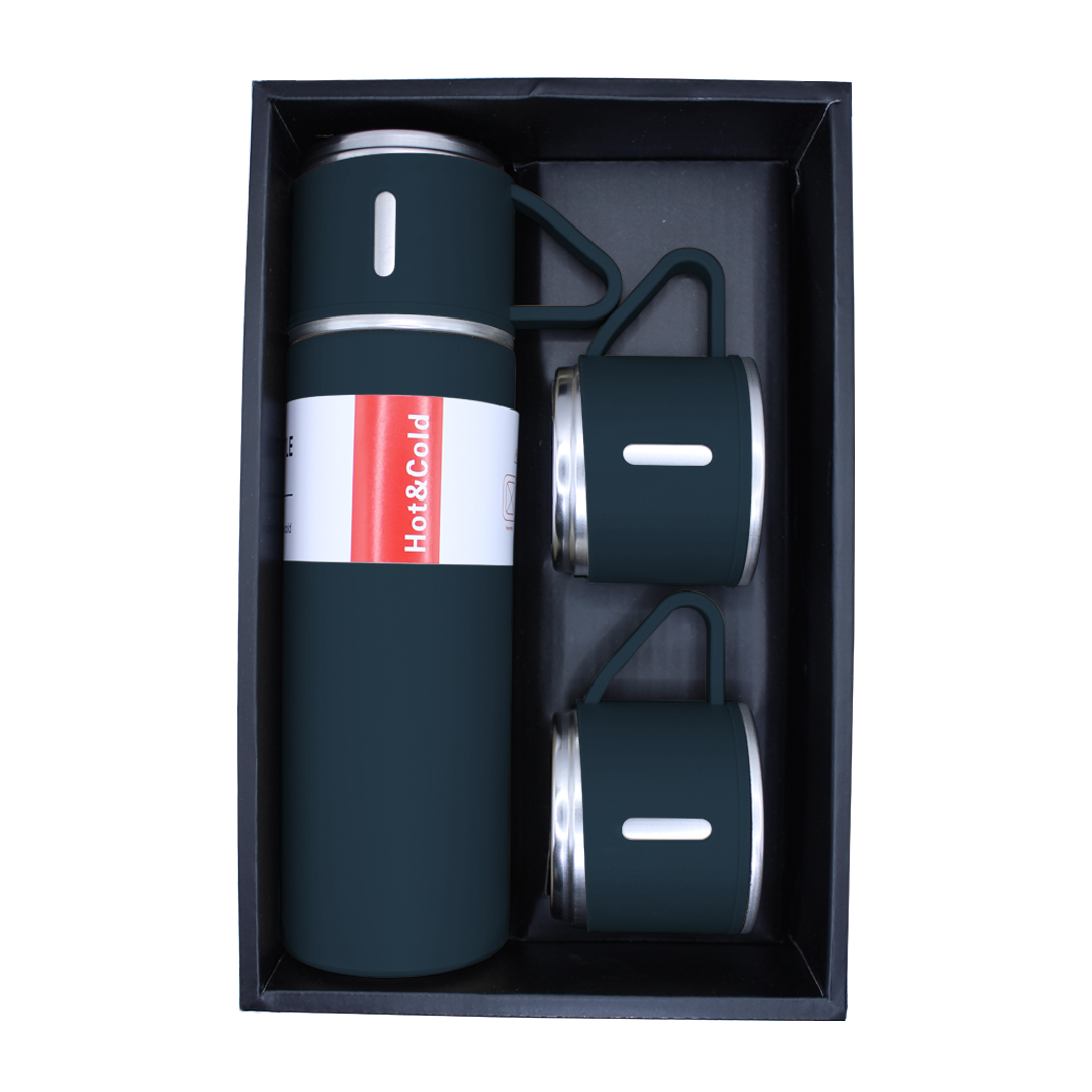 Foto 4 pulgar | Termo De Acero Inoxidable 500 Ml Con 3 Tazas Vacuum