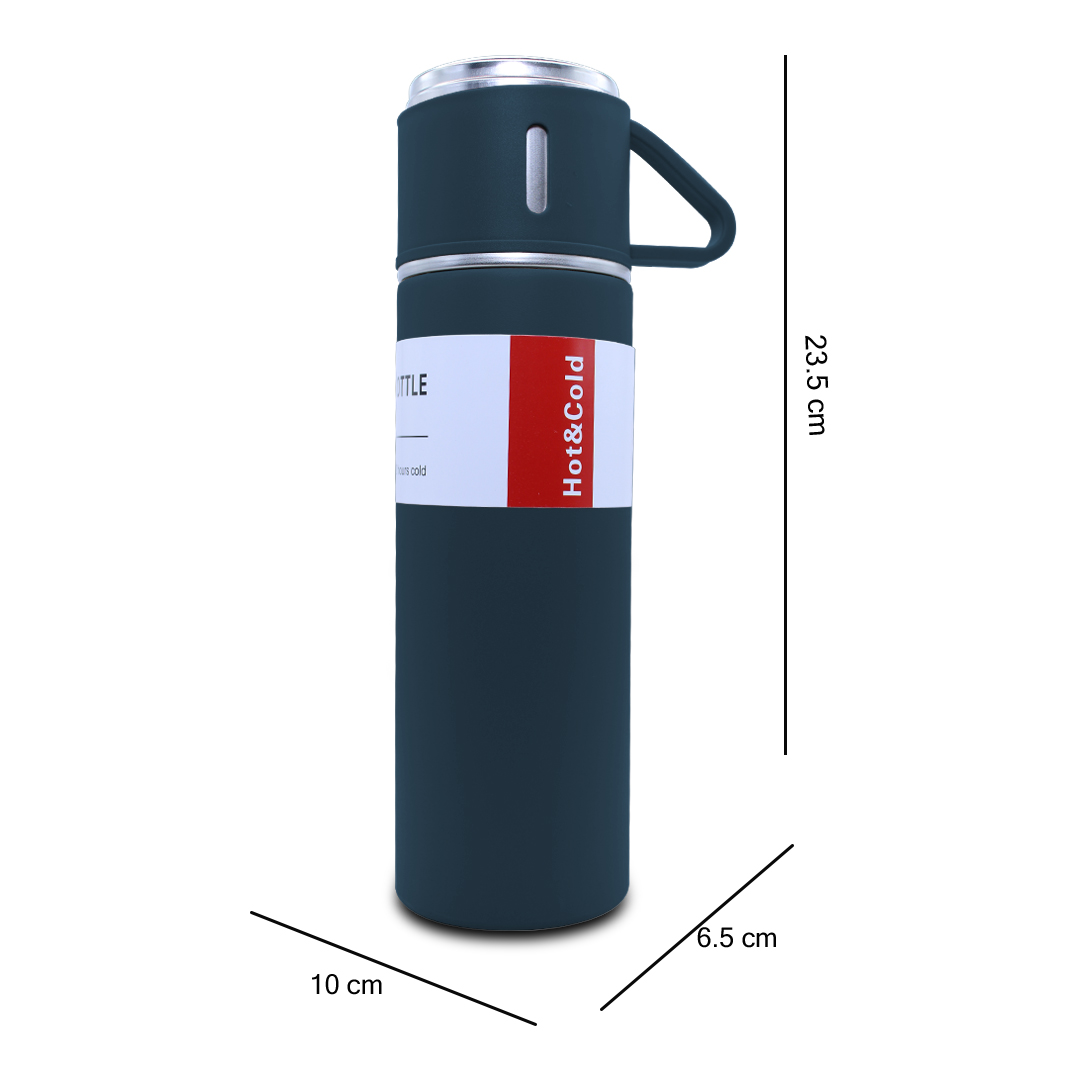 Foto 5 pulgar | Termo De Acero Inoxidable 500 Ml Con 3 Tazas Vacuum