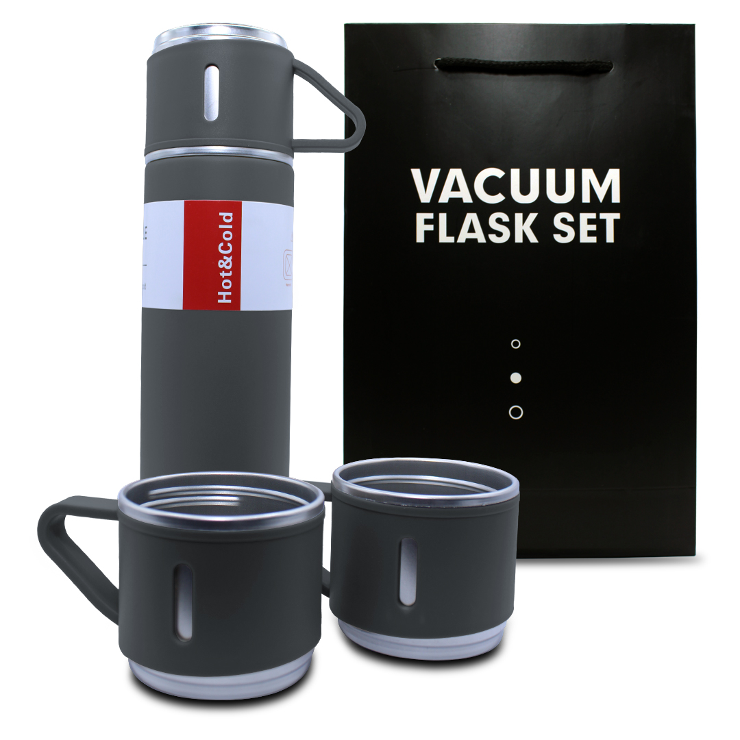 Termo de Acero Inoxidable 500 Ml + 3 Tazas Besser Vacuum