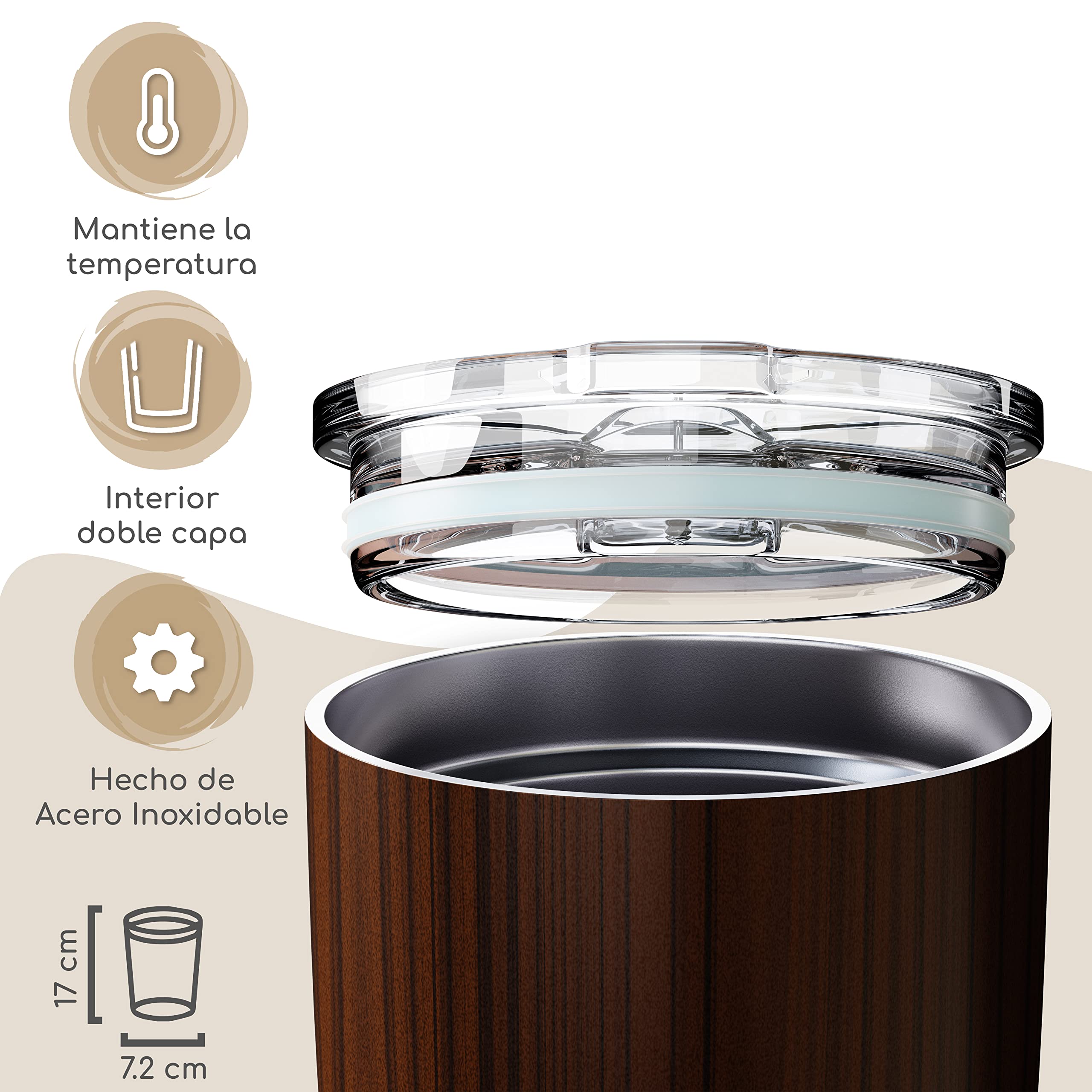 Foto 4 pulgar | Vaso Térmico de 500 ml Cazzenie
