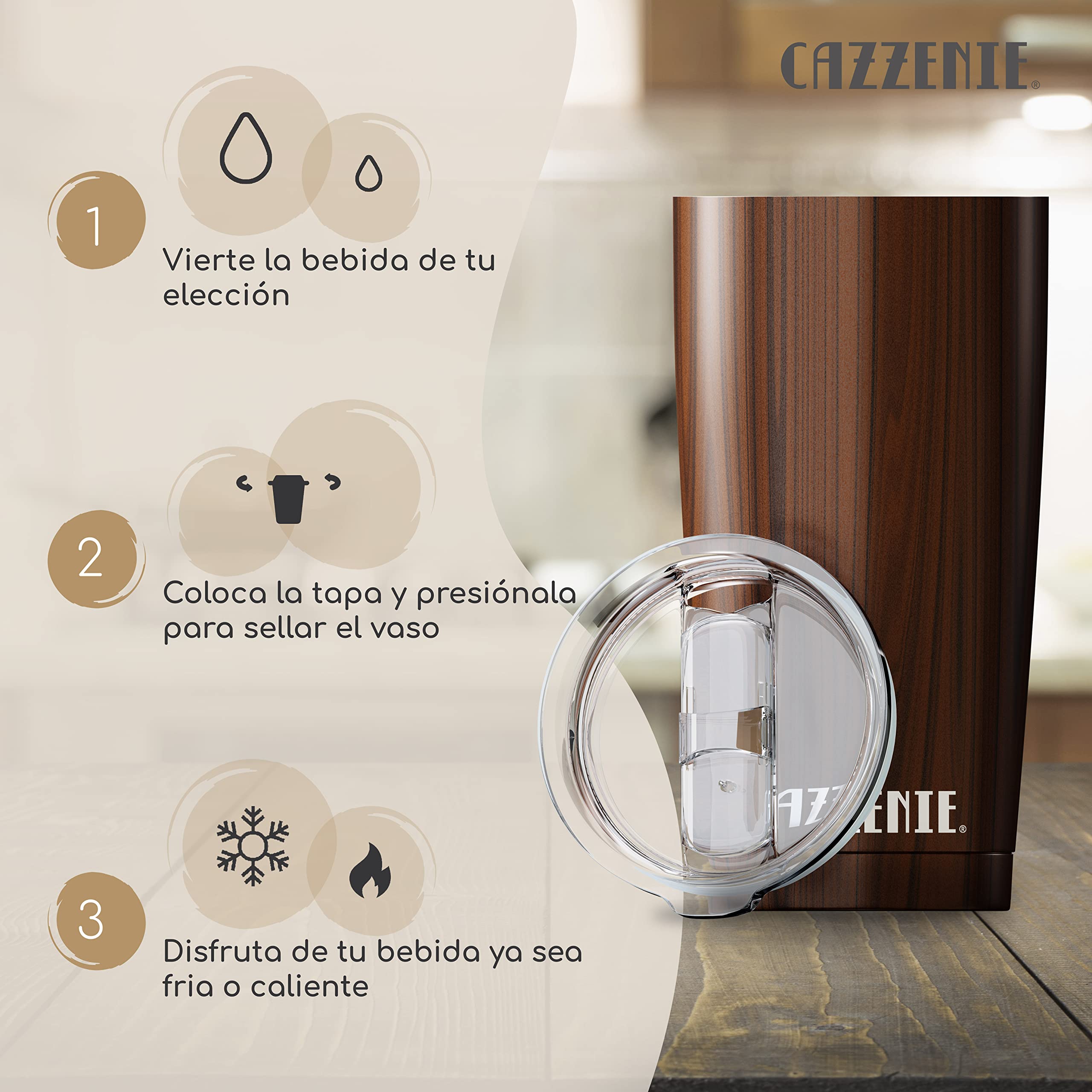 Foto 5 pulgar | Vaso Térmico de 500 ml Cazzenie