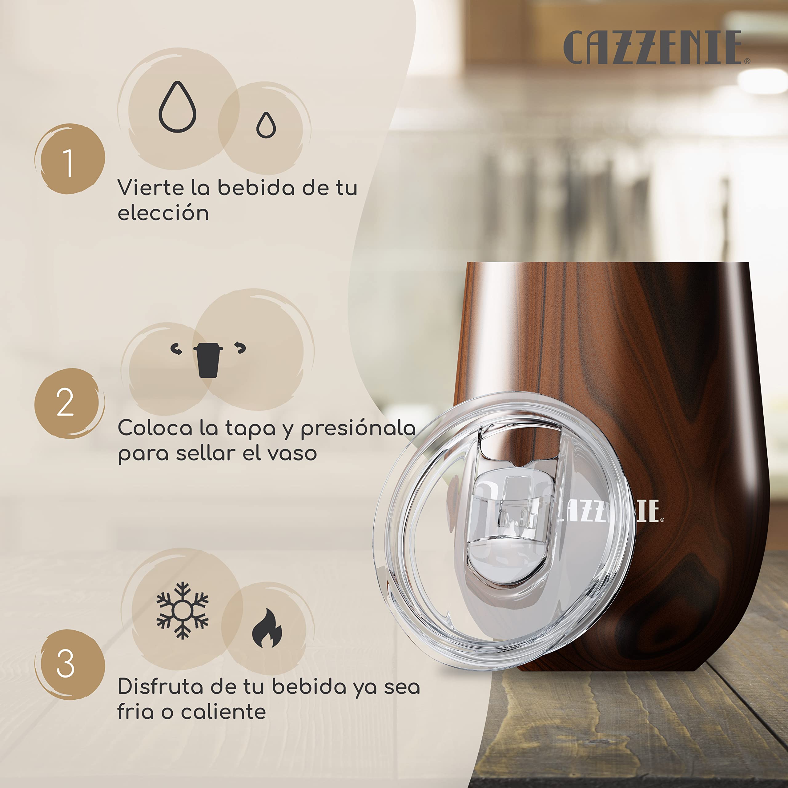 Foto 4 pulgar | Vaso Térmico de 300 ml Cazzenie
