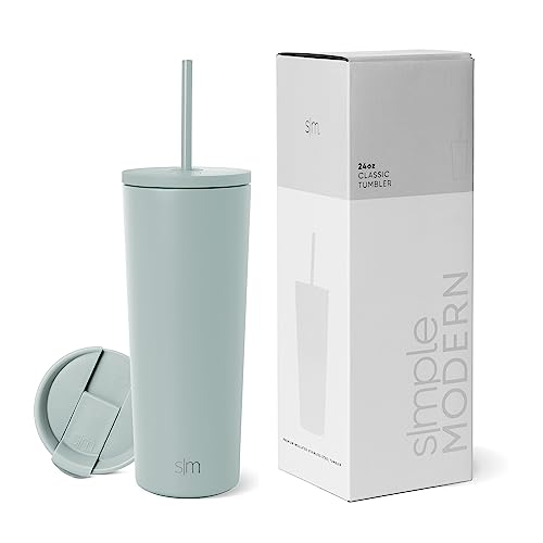 Venta Internacional - Vaso Aislante Simple Modern con Tapa y Pajita 590 ml