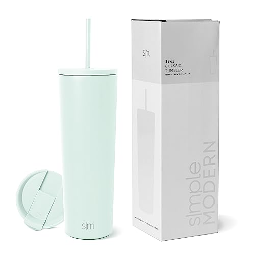 Venta Internacional - Vaso Aislante Moderno Sencillo con Tapa y Popote 500 ml