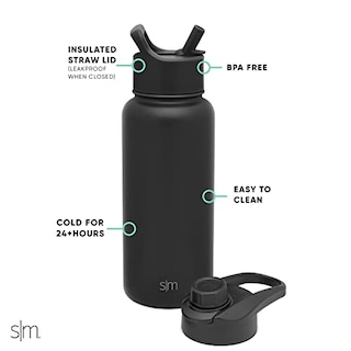 Foto 2 | Venta Internacional-Botella de Agua Simple Modern Negro