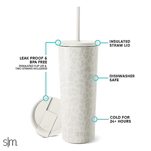 Foto 3 pulgar | Venta Internacional - Vaso Aislante Simple Modern con Tapa y Pajita 500 ml