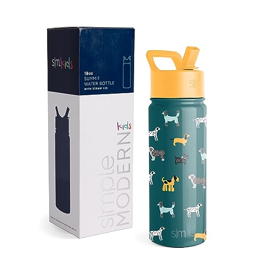 Venta Internacional - Botella De Agua Simple Modern Summit Kids Con Tapa De Pajita Aislante