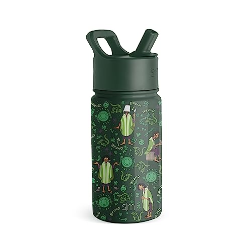 Venta Internacional - Botella De Agua Simple Modern Encanto Bruno Kids Con Pajita De 350 Ml