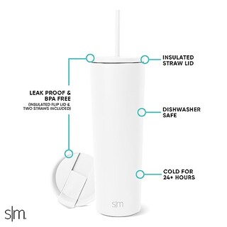 Foto 2 | Venta Internacional - Vaso Aislante Moderno, Sencillo, Con Tapa Y Pajita, 500 Ml