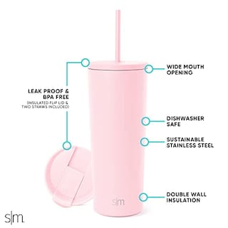 Foto 2 | Venta Internacional - Vaso Aislante Moderno, Sencillo, Con Tapa Y Pajita, 500 Ml