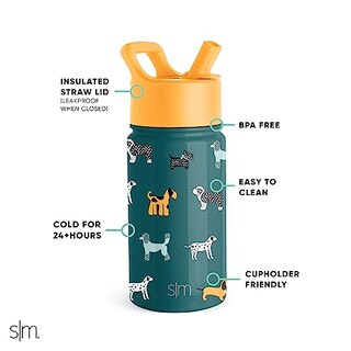 Foto 2 | Venta Internacional - Botella De Agua Simple Modern Summit Kids Con Tapa De Pajita Aislante