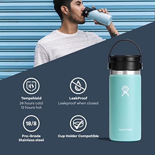 Foto 4 pulgar | Venta Internacional - Botella Hydro Flask, Boca Ancha, 473 Ml, Con Tapa Flexible Para Sorbos, Agave