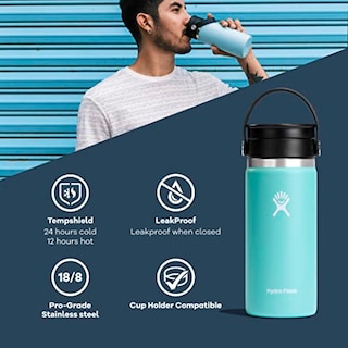 Foto 3 | Venta Internacional - Botella Hydro Flask De Boca Ancha De 350 Ml Con Tapa Flexible Para Sorbos De Agave