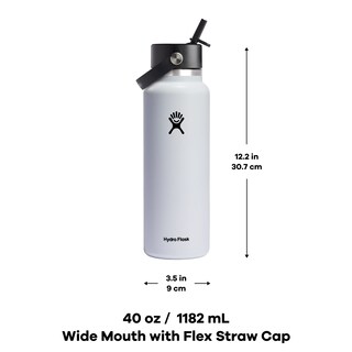 Foto 3 | Venta Internacional - Botella De Agua Hydro Flask, Boca Ancha, 1,2 L, Con Tapa De Pajita Flexible