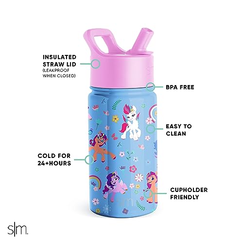 Foto 3 pulgar | Venta Internacional - Botella De Agua Sencilla Y Moderna De My Little Pony Kids Con Pajita