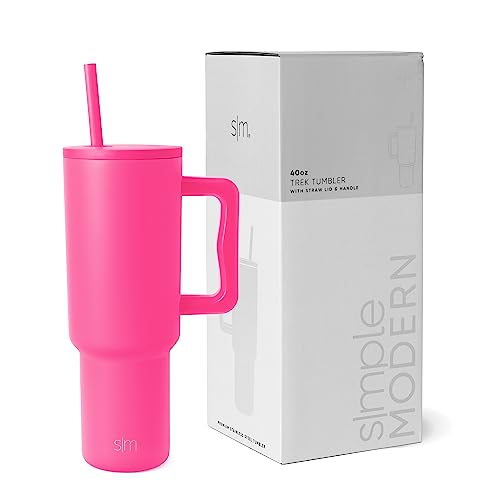 Venta Internacional - Vaso Simple Modern Trek De 1183 Ml Con Asa Y Tapa Con Pajita