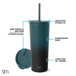 Foto 2 | Venta Internacional - Vaso Aislante Moderno, Sencillo, Con Tapa Y Pajita, 500 Ml