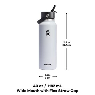 Foto 6 | Venta Internacional - Botella De Agua Hydro Flask, Boca Ancha, 1,2 L, Con Tapa De Pajita Flexible
