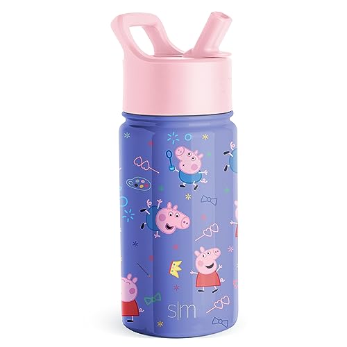 Foto 2 pulgar | Venta Internacional - Botella De Agua Simple Y Moderna De Peppa Pig Kids Con Tapa De Pajita, 350 Ml