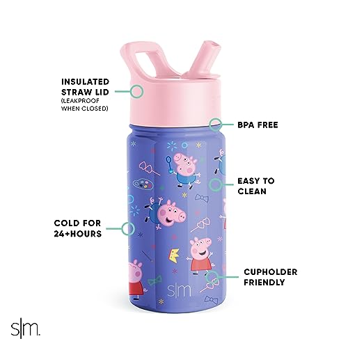 Foto 2 | Venta Internacional - Botella De Agua Simple Y Moderna De Peppa Pig Kids Con Tapa De Pajita, 350 Ml