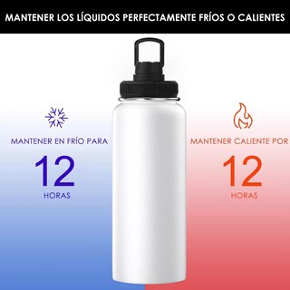 Foto 2 | Botella Eo Safe Imports Esi-12522 Blanca para Agua Fría o Caliente de Acero Inoxidable 1.2 L