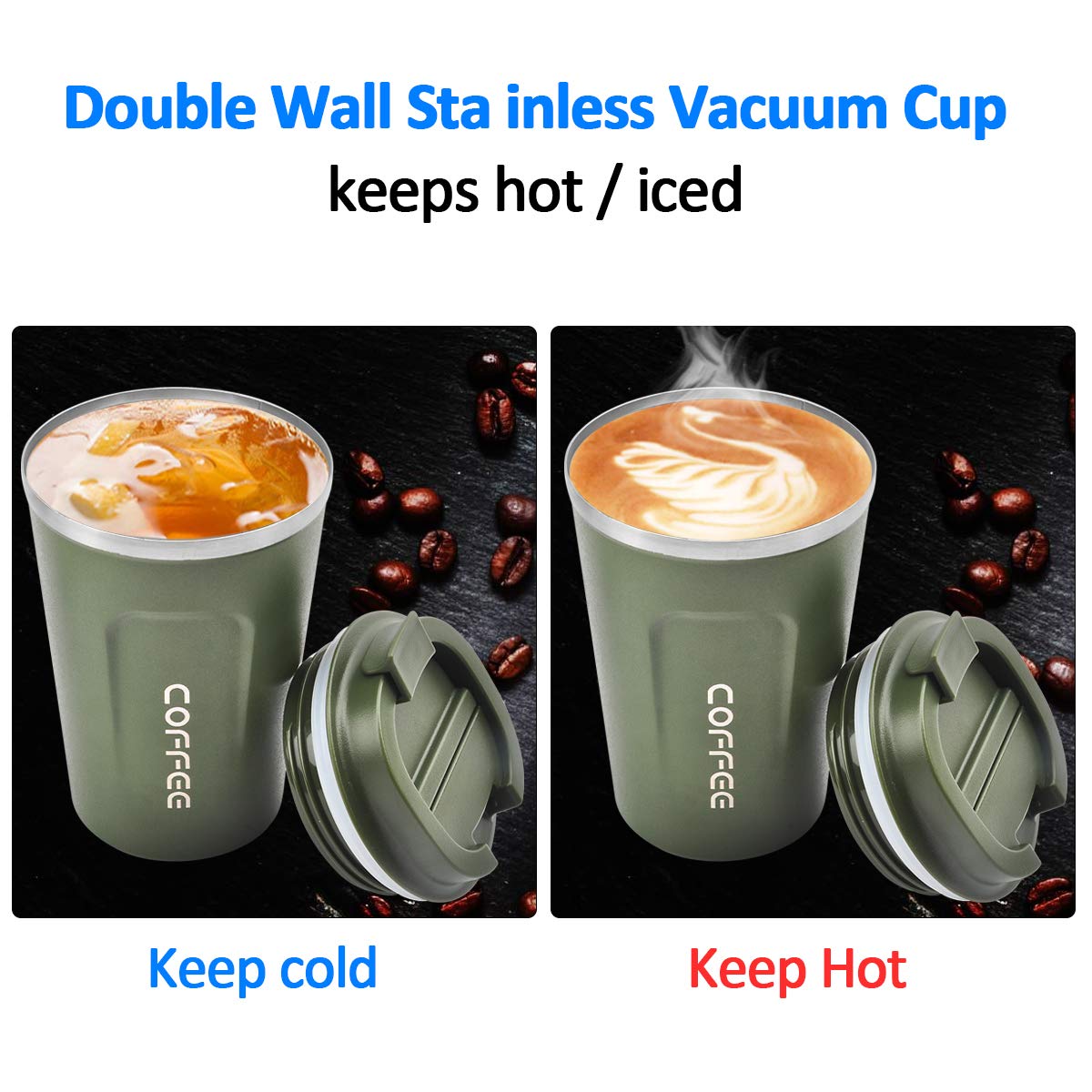 Foto 7 | Vaso De Café Cs Cosddi De Acero Inoxidable, 350 Ml, Vacuum Insula - Venta Internacional.