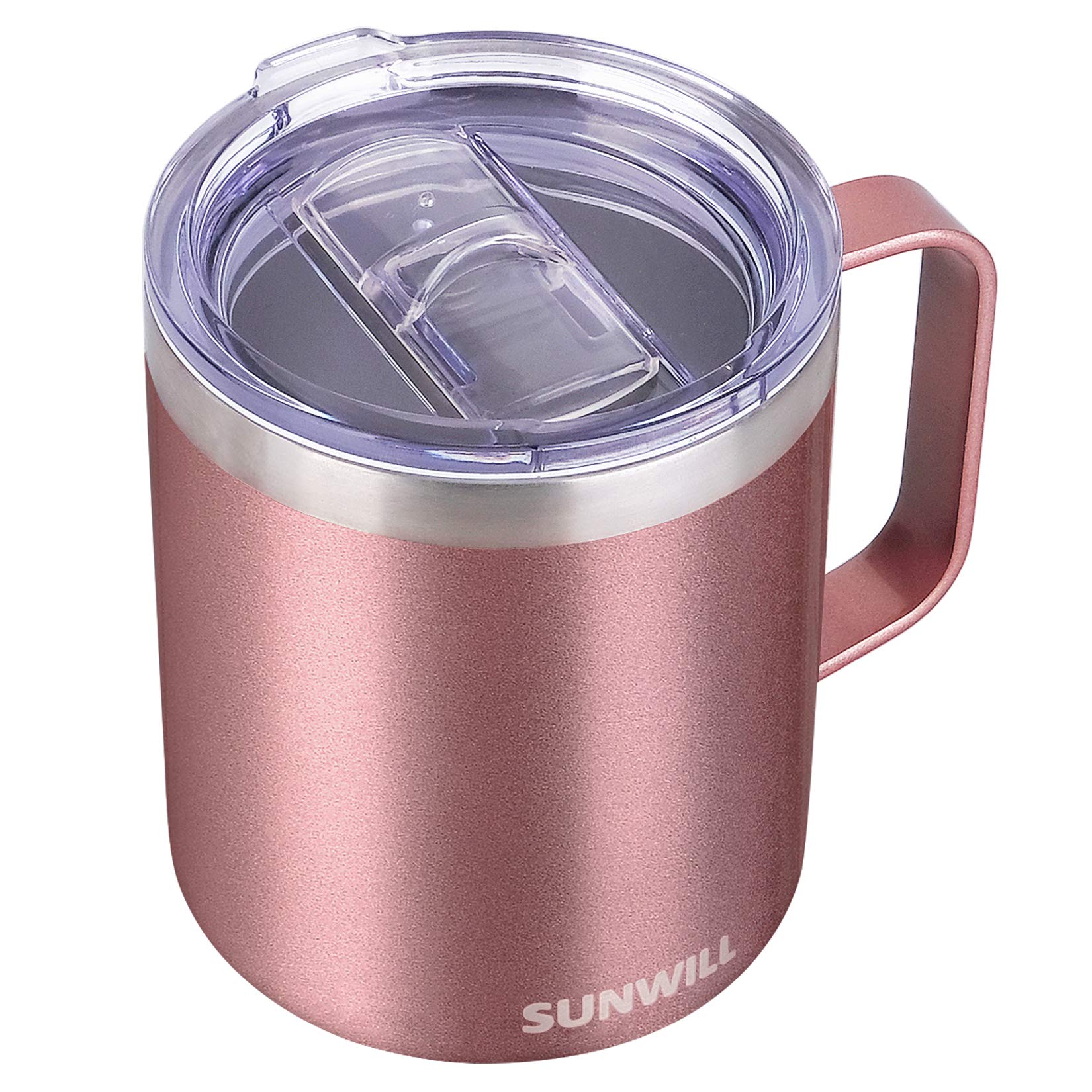 Taza De Café Sunwill Con Aislamiento De Acero Inoxidable, 400 Ml, Con Asa - Venta Internacional.
