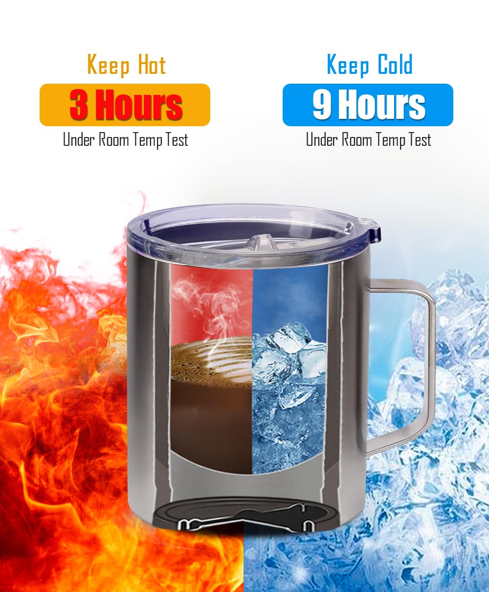 Foto 4 pulgar | Taza De Café Sunwill Con Aislamiento De Acero Inoxidable, 400 Ml, Con Asa - Venta Internacional.