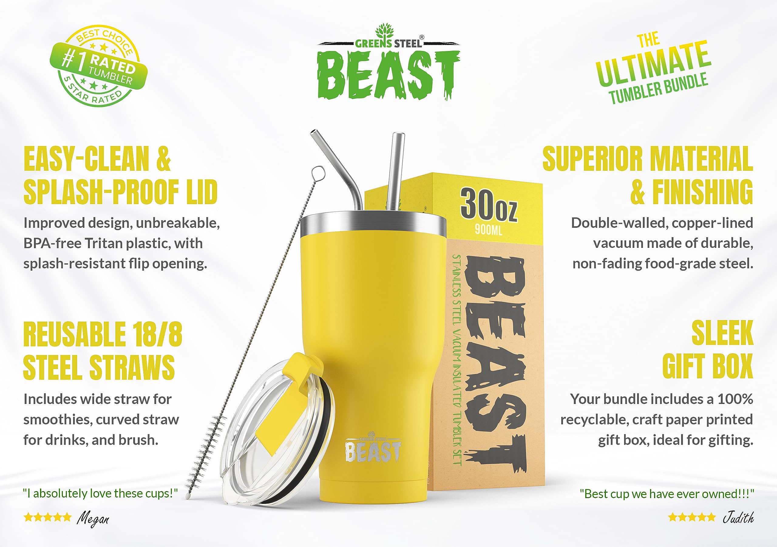 Foto 6 pulgar | Tumbler Greens Steel Beast 887 ml con Aislamiento Al Vacío - Venta Internacional