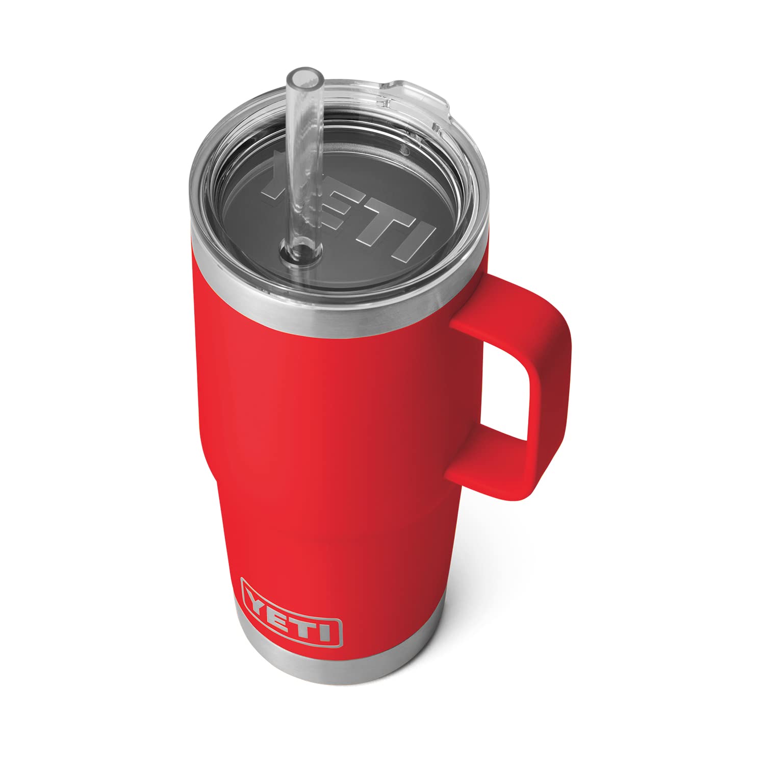Taza Yeti Rambler de 750 ml con Tapa de Pajita con Aislamiento al Vacío Rojo - Venta Internacional