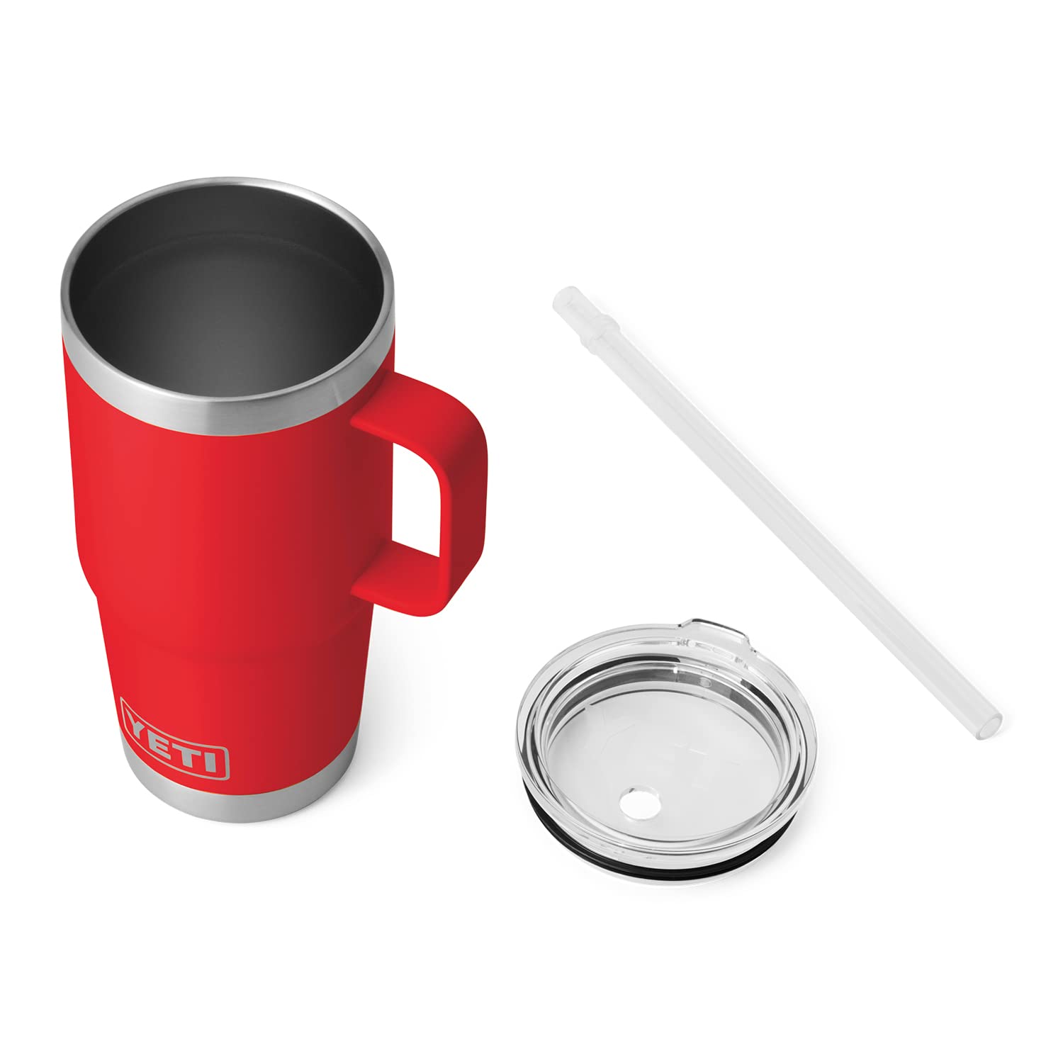 Foto 4 pulgar | Taza Yeti Rambler de 750 ml con Tapa de Pajita con Aislamiento al Vacío Rojo - Venta Internacional