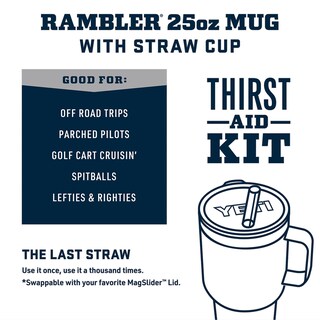 Foto 3 | Taza Yeti Rambler de 750 ml con Tapa de Pajita de Acero con Aislamiento al Vacío - Venta Internacional
