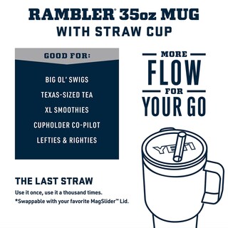 Foto 2 | Taza Yeti Rambler de 1 l con Tapa de Pajita de Acero Inoxidable con Aislamiento al Vacío - Venta Internacional